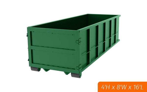 a 15 yard dumpster can hold up to 15 cubic yards of waste